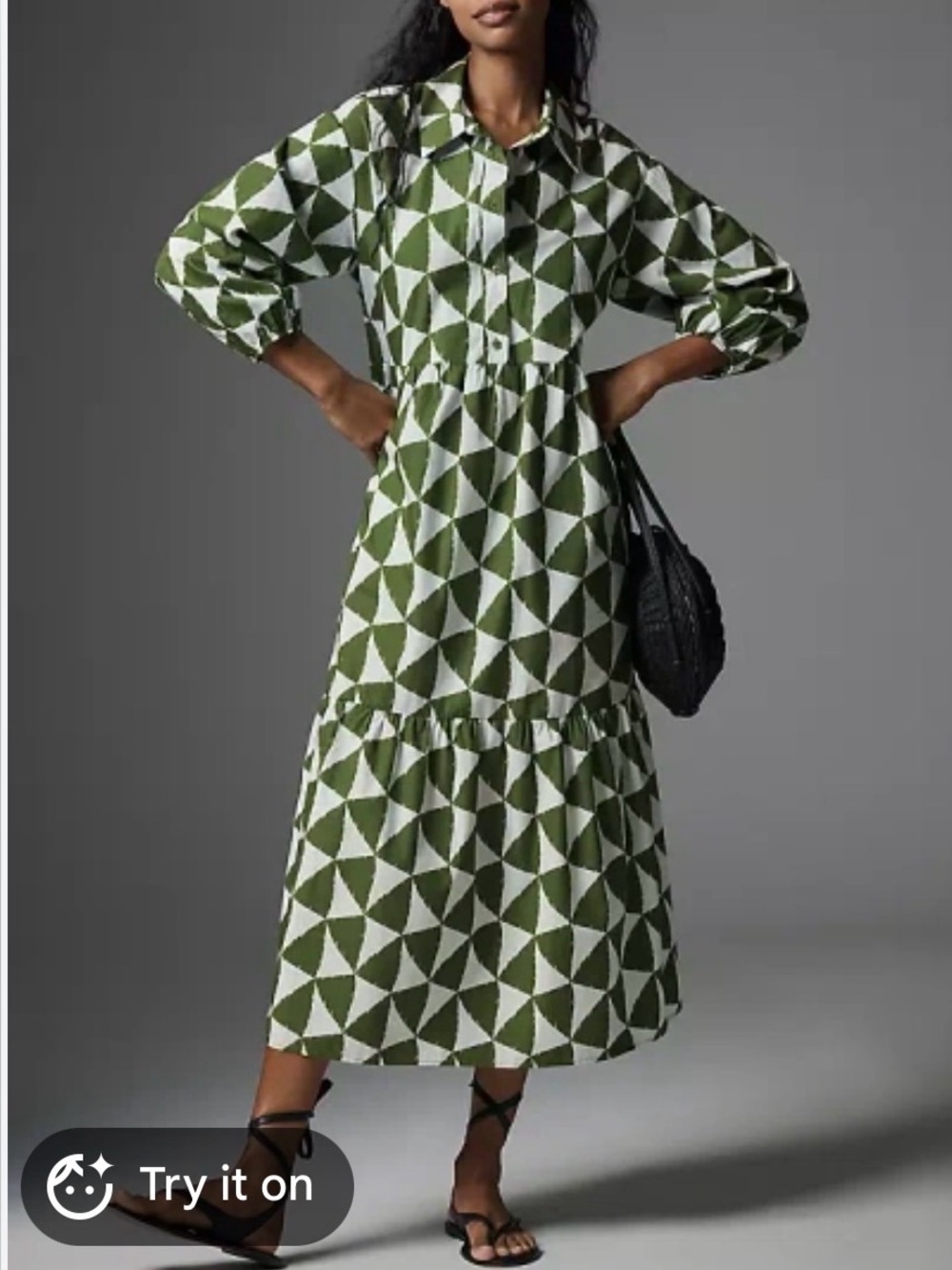 Anthropologie Maeve Bettina Tiered Shirtdress Size Small